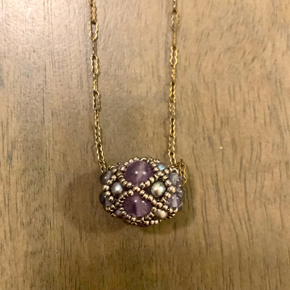 Vintage Seed Pearl Barrel Necklace